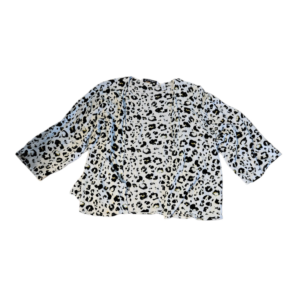 Michael Stars One Size Leopard Wrap Shirt
